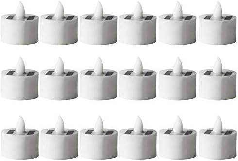 MaoTopCom 18-Pack Flameless Gyertyák Napelemes Lámpák Mini Újratölthető Pislákoló Lámpás Tea Fények Gyertya LED Lámpa, Éjjeli Esküvői