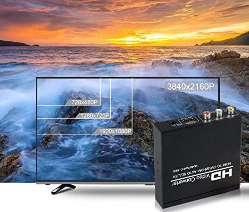 HDMI-RCA, valamint HDMI Adapter Átalakító, NEWCARE HDMI-HDMI+3RCA CVBS AV Kompozit Video Audio Adapter/Splitter, Adapter Támogatja a 1080P,