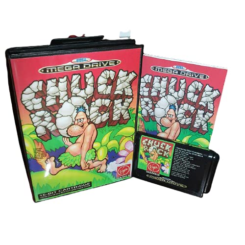 Aditi Chuck Rock 1 EU-Fedezze Mezőbe, majd Kézikönyv Sega Megadrive Genesis videojáték-Konzol 16 bit MD Kártya (Japán Esetében)