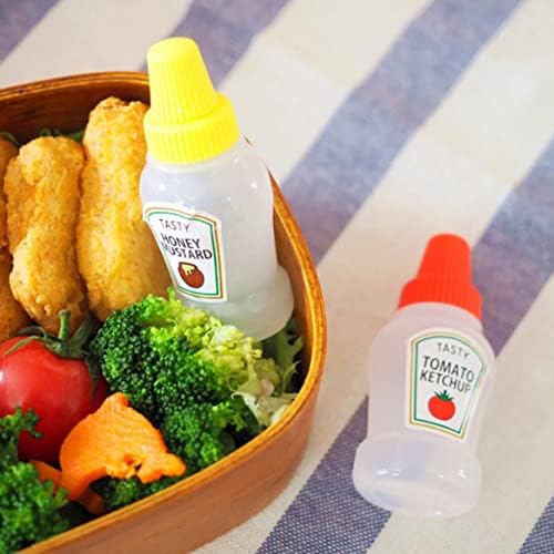 Nirelief 25ml Mini Paradicsom Ketchup Üveg Hordozható Szósz Konténer Salátaöntet Tartály, Tároló Konténerek Bento Box, 2db