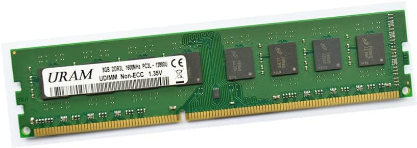 URAM Asztali Memória 8GB DDR3L/DDR3 1600 mhz-es PC3L-12800U 1.35 V DIMM Samsung RAM IC Bot Számítógép Frissítés, Zöld