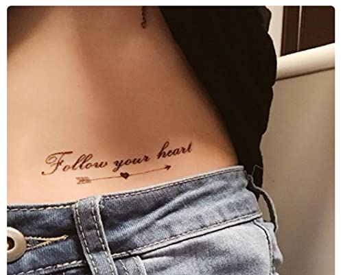 5 lap személyiség angol ábécé kulcscsont tetoválás matricák vízálló, tartós női szimuláció tetoválás kar kövesse a saját szíve