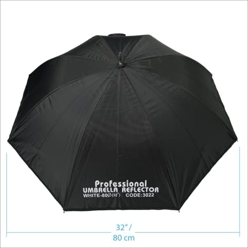 BRITEK [2 Csomag] Professzionális Stúdió 32 (80cm) Fekete + Fehér Reflektor Esernyő w/védőtasak, Fém Alkatrészek Portré, Videó, Flash