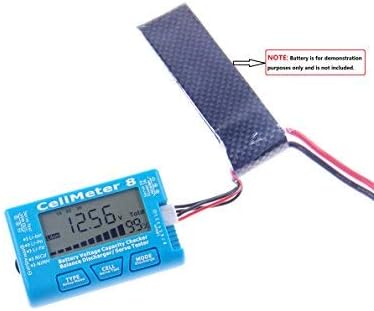 KNACRO CellMeter 8 Akkumulátor kapacitás ellenőrző Mérleg Discharger Szervo Teszter háttérvilágítás