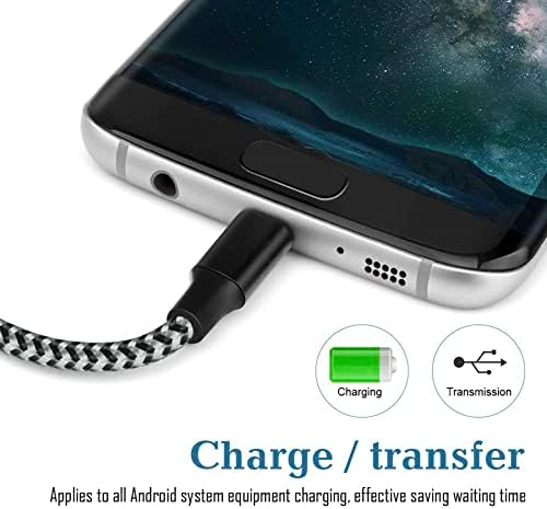 UREHEPO Micro USB Kábel, 3Pack 10FT Android Töltő Kábel, Nylon Fonott USB-Gyors Töltés Kábel Kompatibilis a Samsung Galaxy S7 S6 S7