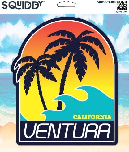 Squiddy Ventura Kalifornia - Vinyl Matrica, Matrica mobiltelefon, Laptop, Víz Üveg (3 magas)