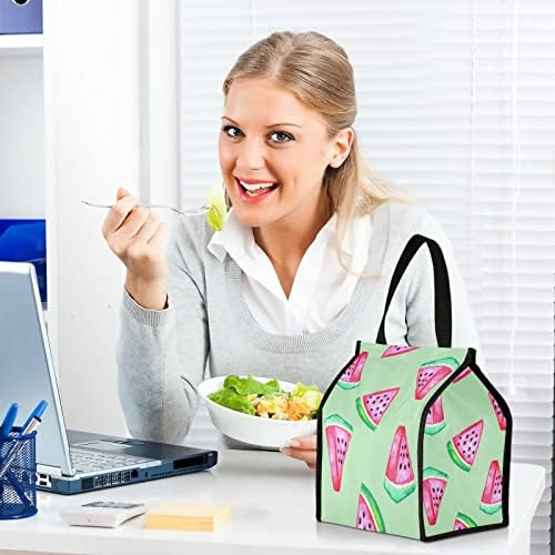 Akvarell Görögdinnye Ebéd Bag Szigetelt Ebéd Bag Nők Ebédet a Férfiak a Nők Vízálló Ebéd Táska Felnőtt Gyerekek Iskolai Irodai Munka