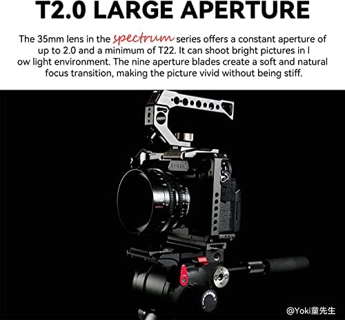 7artisans 35 mm-es T2.0 Cine Objektív Full Frame Nagy fényerejű L-Hegy