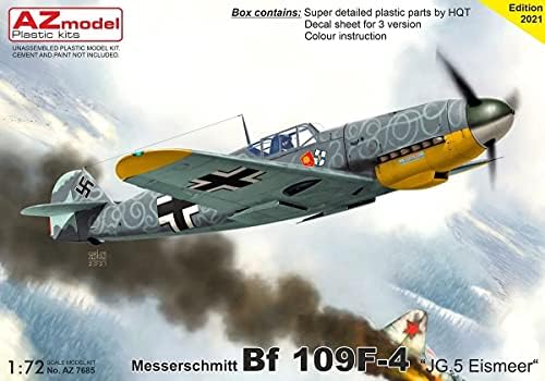 AZ Modell AZM7685 1/72 német légierő Messerschmitt Bf109F-4 JG.5 Jég Étkezés Műanyag Modell