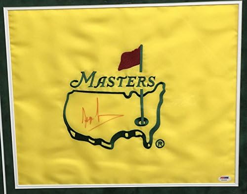 Sergio Garcia aláírt 2017 Masters golf zászló keretes kollázs psa dns-coa-Spanyolország