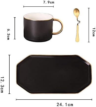 Bögre Délután Teáscsésze Északi Luxus Arany Csésze, Bögre, Kerámia Kávés Csészét Beállítása az Office Kerámia Kávés Csésze (Szín : Fekete Méret