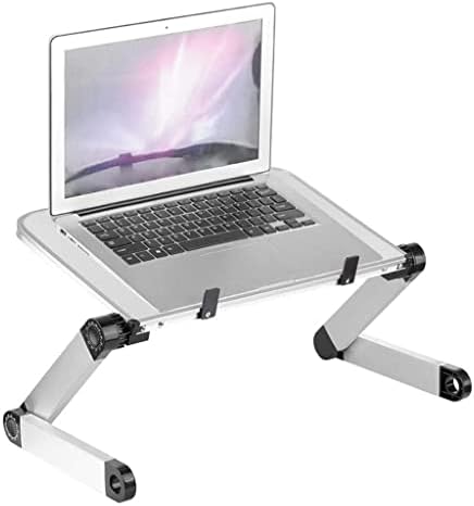 Vastag Alumínium Ötvözet Laptop, Hordozható, Összecsukható, Állítható Laptop Asztal Számítógép Asztal Állvány Tálca Kör PC Összecsukható
