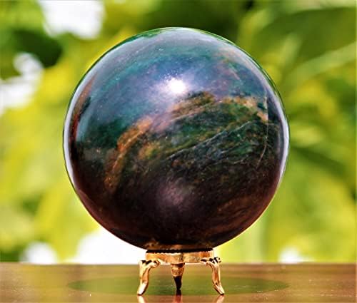 Kiváló Természetes Polírozott Zöld cianit kövek Kvarc Kristály Kő Gömb (100mm/1,2 kg) Csakra Gyógyító Kvarc Ásvány Gömb Reiki Aura Metafizikai