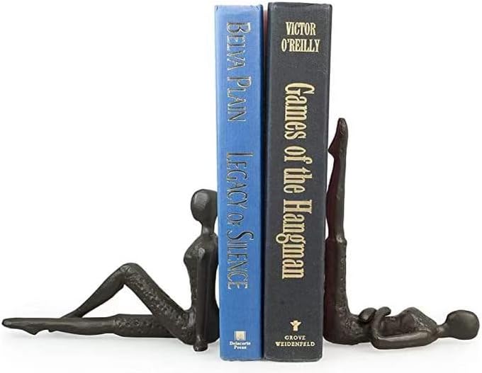 Ambipolar Jóga-Stílusú Fekete Dekoratív Könyvtámasz, öntöttvas Könyv Állni, hogy Tartsa a Könyveket, nagy teherbírású, Könyv, Dugó, a