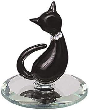 Üveg Báró Fekete Macska Figura