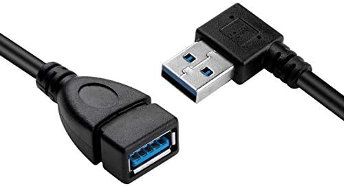 Derékszögű USB 3.0 Kábelt, 90 Fokos Könyök a Férfi-Nő, 8 cm-es Kábel a Számítógép/Tablet/PC/TV/DVD Player - Mentés Terek, Fekete
