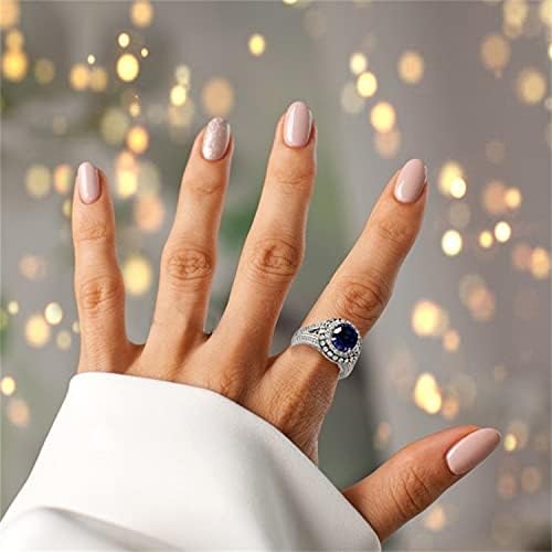 Női Gyűrű Divat Zafír Esküvői Gyűrű Női Divat Luxus Kreatív Szimulált Gyémánt Gyűrű, eljegyzési Gyűrűk