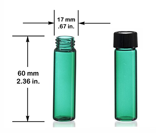 MagnaKoys 2 Dram-Smaragd-vagy Kobalt-Kék üveg Üveg w/Fekete Sapkák az Illóolajok & Folyadékok (2 Dram-Sample Pack 2 Blue &