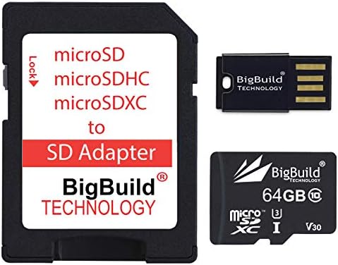 BigBuild Technológia 64 gb-os Ultra Gyors 100MB/s U3 microSDXC Memória Kártya Samsung Galaxy A50/A50s, a51-es/a51-es UW, A52/A52s