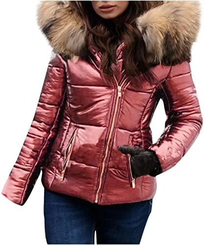 FOVIGUO Valentin Nap Utazás Puffer Kabát Női Modern Hosszú Ujjú Egy Sort Forró egyszínű Gömbhal Kabát Vékony