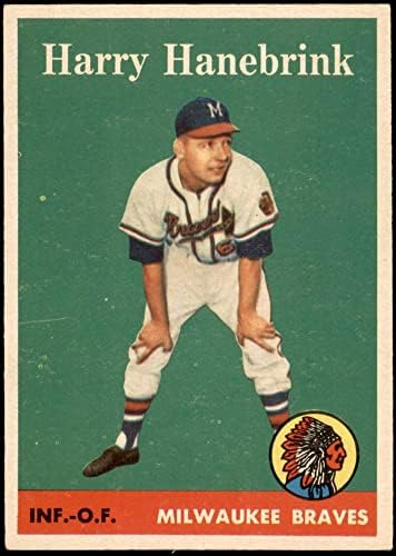 1958 Topps 454 Harry Hanebrink Milwaukee Bátrabbak (Baseball Kártya) EX+ Bátrabbak