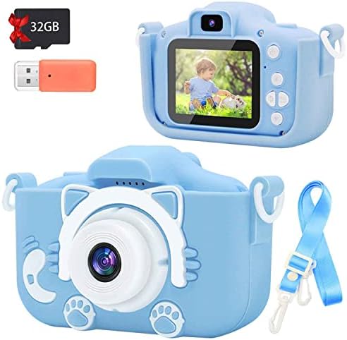Spturn Gyerekek Kamera, 1080P HD Kamera Gyerekeknek a 32 GB-os Kártya, 20MP Gyerekek Digitális Fényképezőgép Lányoknak, Fiúknak Gyermek 3-12