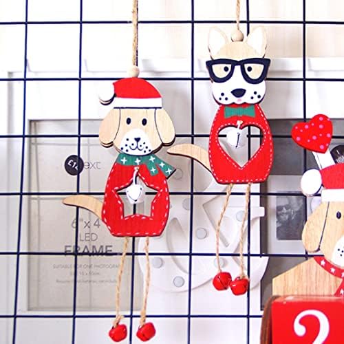 Karácsonyi Jingle Bells Dekoráció Karácsonyi Kutya Fa Bell Díszek Kész Fán Lóg Kutya Bell Kézművesség Fél Fali Dekoráció 3.1x11.6 (kétféle)