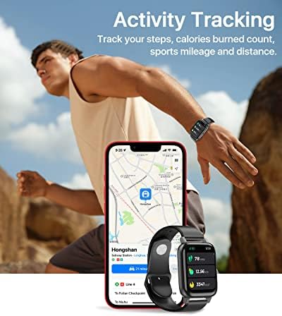 Smart Óra, Fitness Tracker Aludni, Futó Monitor, Lépésszámláló, Zene, IP67 Vízálló Sport Karóra Tevékenység Tracker 1.69 HD Színes