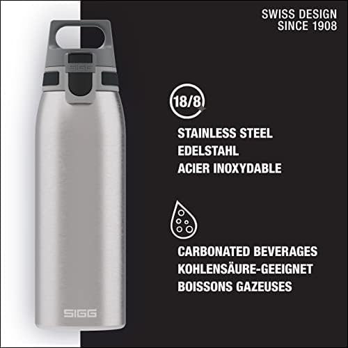 SIGG - Újrafelhasználható Víz Üveg - Pajzs - Szivárgásmentes - Újrahasznosítható - BPA Mentes - Csiszolt - 34 Oz
