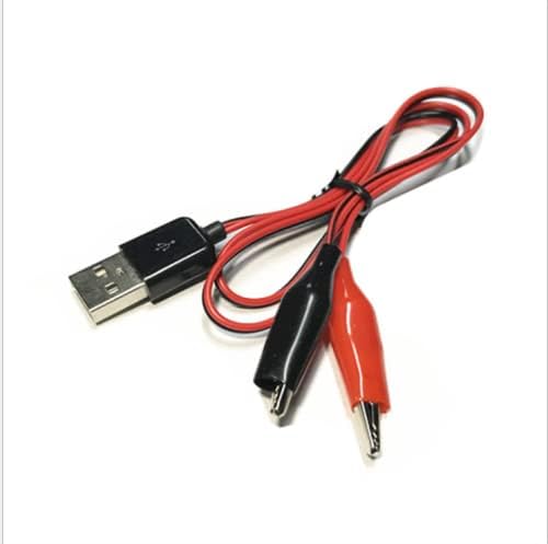 Aligátor Clip Teszt Kábel SJZBIN 2DB 50cm/19.69 hüvelyk USB Férfi Kettős Réz Krokodil Fogó Teszt Vezet Állítsa be az Elektromos Áramkör Vizsgálata