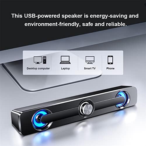 CZDYUF Számítógép Hangszóró 3W USB Vezetékes Erős, Bár Sztereó Mélysugárzó Bass Hangszóró Térhatású Hang Doboz PC Laptop (Szín