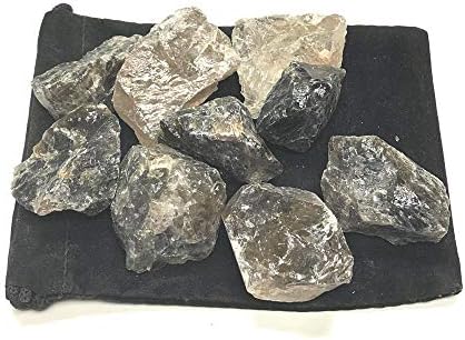 Zentron Crystal Collection: Füst Kvarc Bársony Táska Nagy Természetes Durva Ömlesztett Nyers Kövek a Bukdácsoló, Drót, Fóliázás, Polírozás,