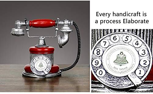 Ochine Antik Vezetékes Telefon, Dekoráció Vintage Telefon Kreatív Retro Dekoratív Telefon Gyanta Rotary Telefonvonal Díszítő Kávézó