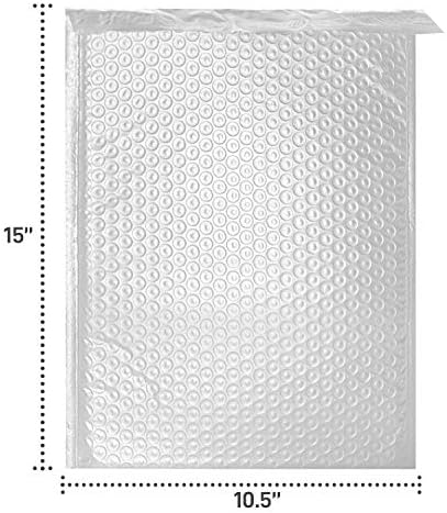 Oknuu Buborék Mailer Borítékok – 5 10,5 x 16 centis – 10 Pack Fehér Buborék Küldemények Szállítási – önrögzítő Buborék-Bélelt Borítékot