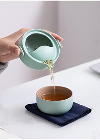 FGAITH Kőedény Hordozható Utazási Tea Set Kis Kerti Egyszerű, Gyors Kupa Egy Fazék Hordozható kancsó Tea Csésze Vörös - Flow Ruyi Express