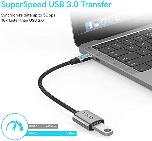 Tek Styz USB-C USB 3.0 Adapter Kompatibilis A JBL Díj 5 OTG Típus-C/PD Férfi USB 3.0 Női Converter. (5Gbps)