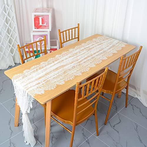 Pardecor Csipke asztali Futó 30x120 Hüvelyk Esküvői asztali futó Virág, asztali Futó, Vintage Csipkés Ruhával Futó Fehér Csipke