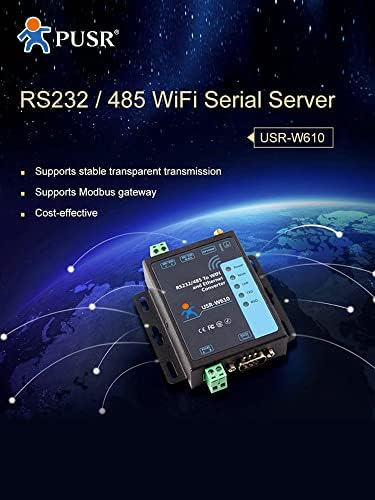 PUSR RS485/ RS232 WiFi Kiszolgáló Soros Átalakító Soros, hogy WiFi internet/WiFi, Ethernet Átalakító Támogatja a Modbus Gateway-USR-W610