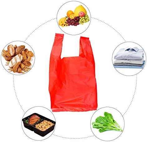 LazyMe Póló csomag, Piros Műanyag Zacskók fogantyúval Ömlesztett, Bolsas De Plastico Para Negocio, Táskák Kiskereskedelmi Bevásárló Táskák