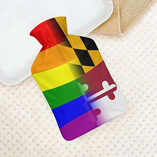 LMBT Büszkeség Marylandi Állami Lobogó Forró vizes Palackot 1000ml Aranyos Lágy Víz-Injekció Táska Kéz Melegebb, a Meleg Kéz,