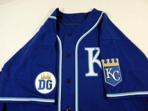 2020 Kansas City Royals Ryan Eigsti 80 Játék Kiadott Kék Mez DG Javítás 46 43 - Játék Használt MLB Mezek