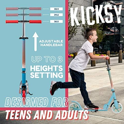 Kicksy - Kick Robogó Gyerekeknek 6-12 & Robogó a gyerekek 12 Éves kortól - Nagy Kerék Robogó Stabilitásának - 2 Kerék, Robogó, a