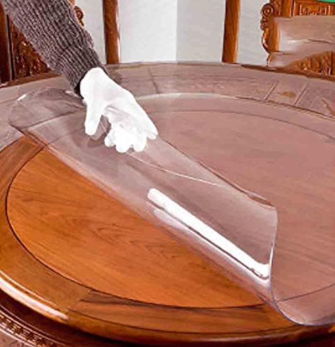 FERCLA Kerek, Átlátszó Műanyag Terítő Táblázat Protector Bútor Kör Fedezze Vinil-Vízhatlan PVC Víz hőálló Étkező Asztalt Borító Üveg Asztal