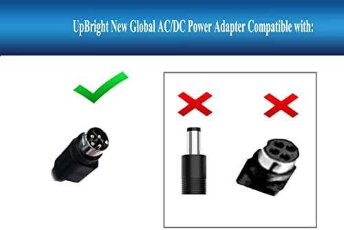 UpBright 4-Tűs DIN 24V 6.25 EGY 150W AC/DC Adapter Kompatibilis a Makerbot Replicator 2 Asztali 3D-s Nyomtató 3 D MP04948 MP 04948