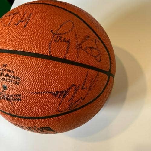 1989-90 Los Angeles Lakers Csapata Aláírt Spalding NBA Játék Kosárlabda SZÖVETSÉG COA - Dedikált Kosárlabda