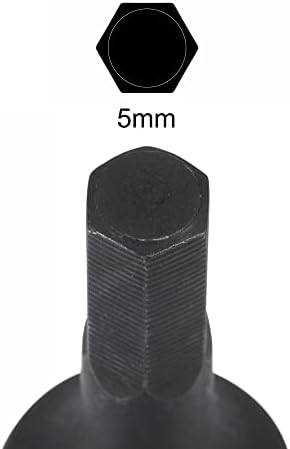 uxcell 5mm Hatása Hex Bit Dugókulcs, 1/4 Square Drive 35mm Hossz CR-MO Metrikus Méret 2 Db