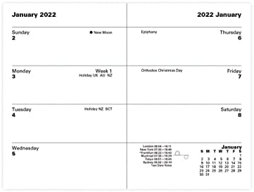 Nézzük 22-C32EBE Heti Mini Notebook Zseb, Indul január 2022, Klasszikus, Kék