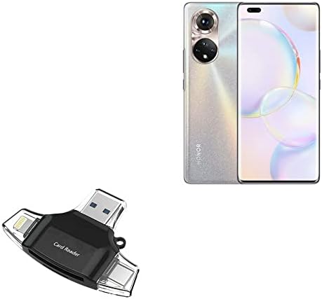 BoxWave Smart Modul Kompatibilis Huawei Honor 50 Pro (Smart Modul által BoxWave) - AllReader SD Kártya Olvasó, microSD Kártya