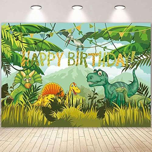 LIVUCEE Kis Dinoszaurusz Boldog Szülinapot Hátteret Fiú Gyerekek, Gyerekek Safari Dzsungel Születésnapi Party Kellékek Fotózás