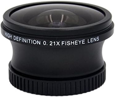 Sony HDR-CX7 0.21 x Magas Minőségű Fish-Eye Objektív (180° - Os Átlós Látószög) + Nwv Közvetlen mikroszálas Tisztító Kendővel